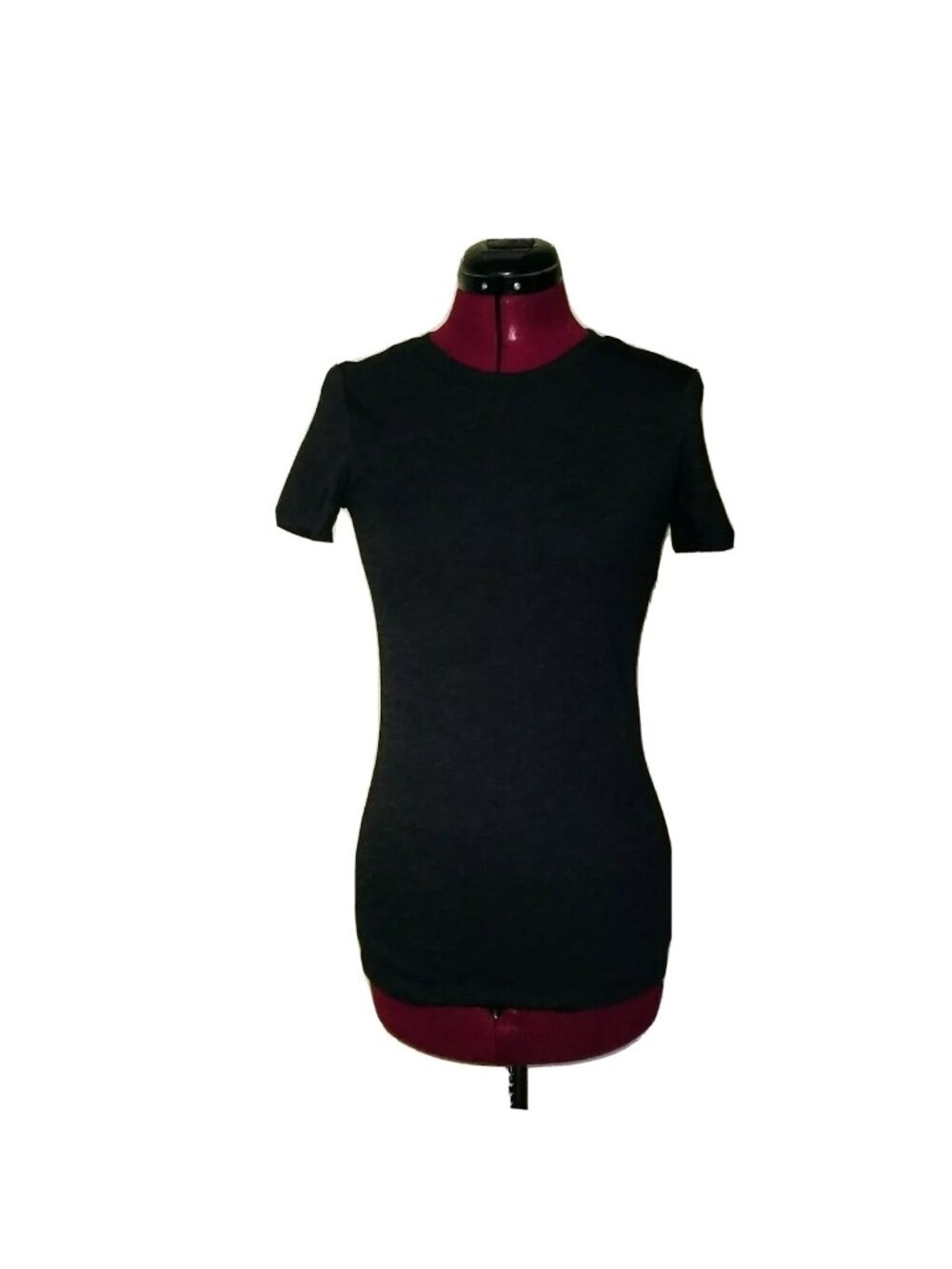Clementine T-Shirt Small S Black Crew Neck Short Sleeve Casual Jersey Tee Women